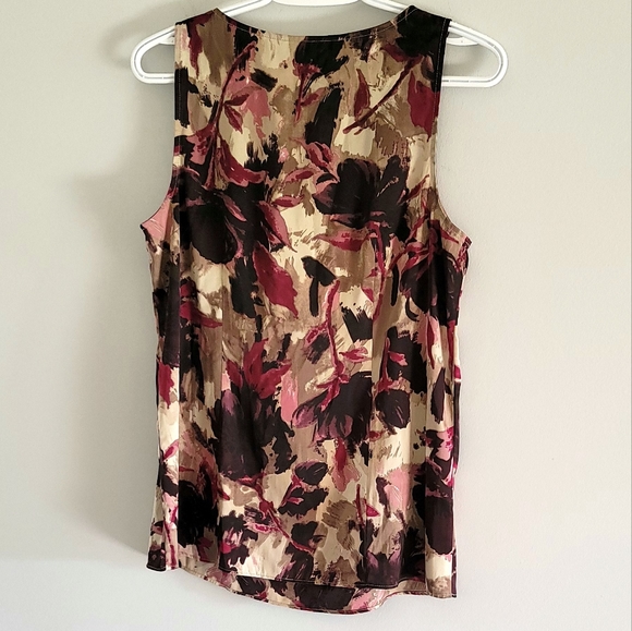 Ann Taylor Women's Sleeveless Floral Ruffled Top Size 6 - Picture 2 of 10